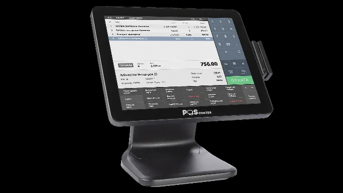 Сенсорный моноблок POSCenter POS101 (15", PCAP, WB-J3455, RAM 8Gb, SSD M2 256Gb, MSR) без ОС
