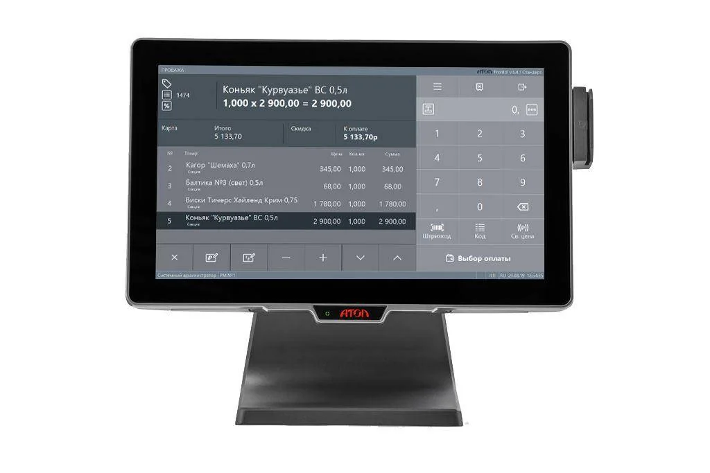 Сенсорный терминал АТОЛ JAZZ 16 (15.6" IPS, P-CAP, Intel Celeron J1900, SSD, 4 GB DDR3L), MSR, Windows 10 IoT.