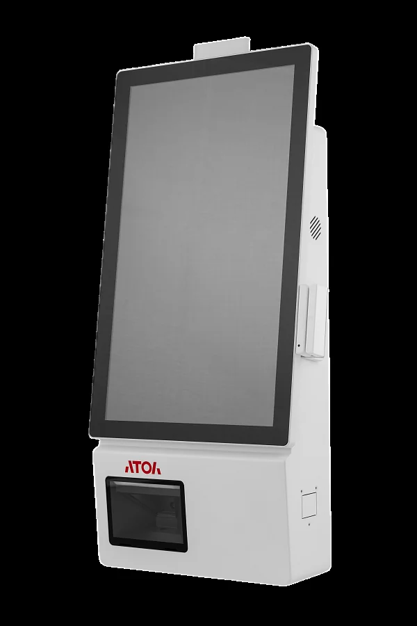 Касса самообслуживания АТОЛ КСО 3210 (21,5", J6412, SSD, 4/128GB), без Wi-Fi, без ОС, Mindeo, Ind., Кр. пин-пад, Кр. ФР