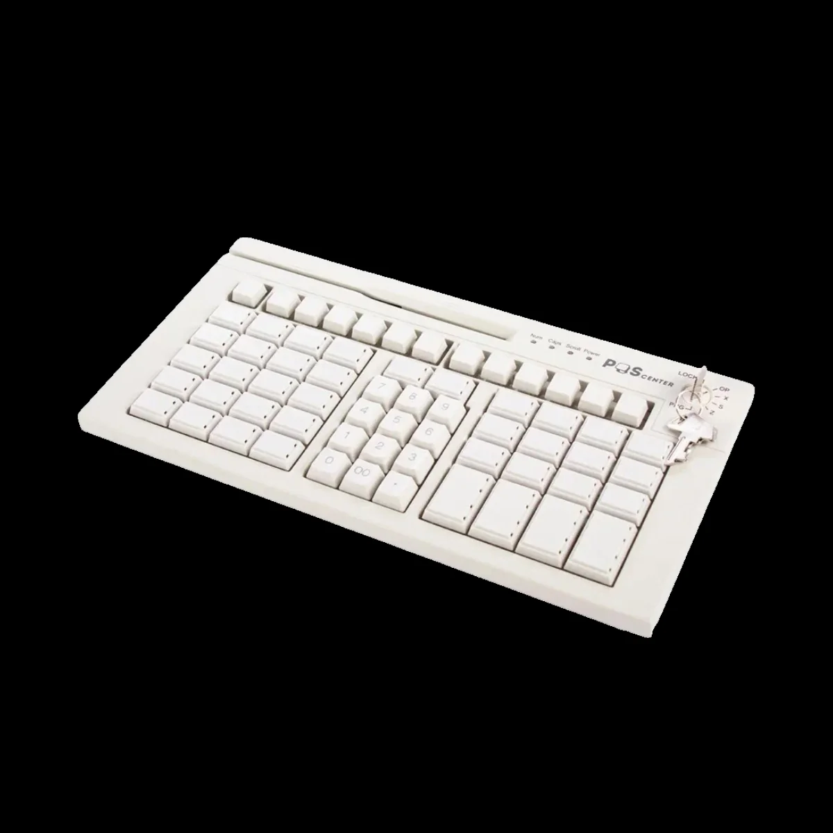 Клавиатура программируемая Poscenter S67 Lite (67 клавиш, ключ, USB), белая, арт. PCS67WH