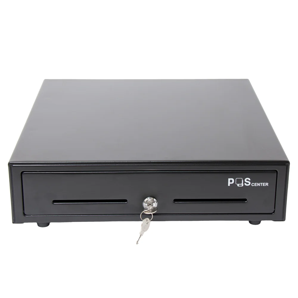 Денежный ящик POScenter 16K5 410x420x100 распайка для "Epson/АТОЛ, без датчика открытой крышки", черный